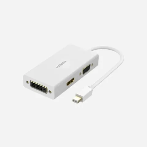 UGREEN 20417 MD114 mini DP to HDMI VGA DVI Converter White
