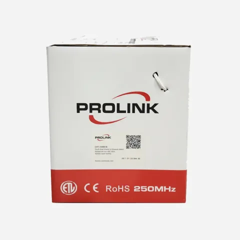 ProLink CAT6 U/UTP CABLE 4 PAIR 23AWG White RIB 305m