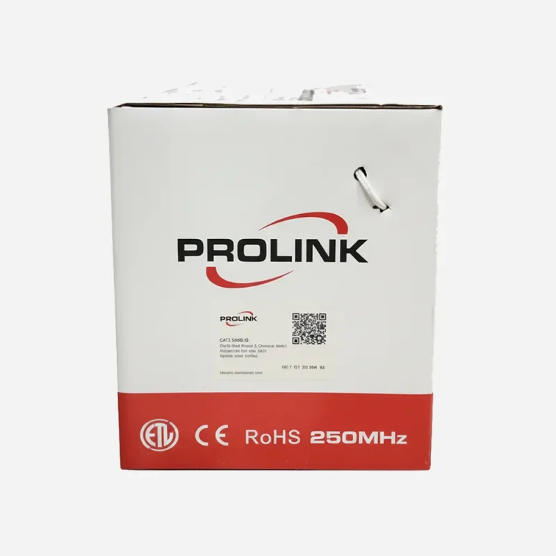 ProLink CAT6 U/UTP CABLE 4 PAIR 23AWG White RIB 305m