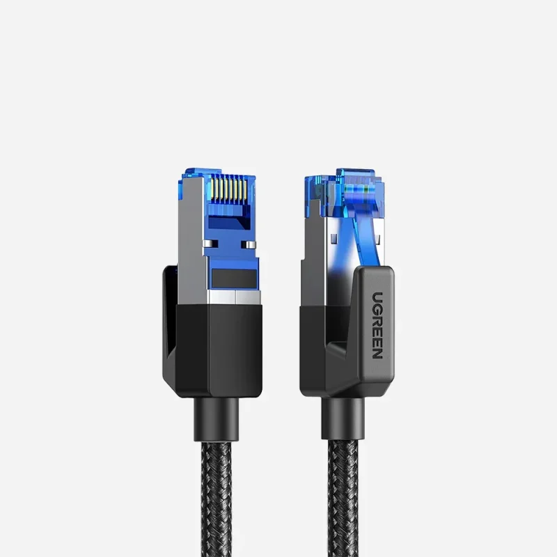 UGREEN 80431 Cat8 2m Shielded Round Braided Ethernet Cable Black
