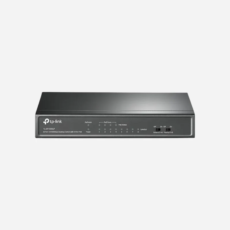 TP-Link TL-SF1008LP 8-Port PoE+ Switch (41W) â€“ Fast Ethernet Desktop